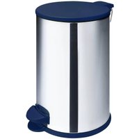 Lixeira Aço Inox com Pedal para Banheiro 12L com Balde Interno Removível Martinazzo Azul Marinho