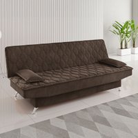 Sofá Cama 3 Lugares Polaris Retrátil Veludo Bombom - Viero Móveis