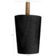 Kit 12 Pés Para Cama Box Solteiro 6cm Box Baú Preto Madeira