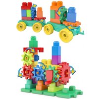 Brinquedo Infantil Blocos de Montar 61 Peças Educativos Dismat Imagiblocos Colorido
