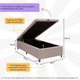 Base Cama Box Baú Solteiro para Colchão 88x188cm Multimóveis CR35237 Bege