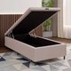 Base Cama Box Baú Solteiro para Colchão 88x188cm Multimóveis CR35237 Bege