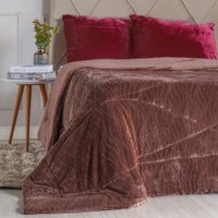Edredom Solteiro Plush Sense New Dupla Face Toque Flannel Cognac