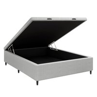 Base Cama Box Baú Casal para Colchão 138x188cm Multimóveis CR35239 Cinza
