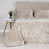 Edredom Solteiro Plush Sense New Dupla Face Toque Flannel Mocha