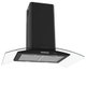 Coifa Terim Ilha Com Teto Vidro Curvo Black 90 Cm Preto