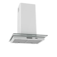 Coifa Terim Ilha Com Teto Vidro Reto Branca 60 Cm Branco