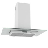 Coifa Terim Ilha Com Teto Vidro Reto Branca 90 Cm Branco