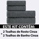 Toalhas de Banho e Rosto Loft em Algodão Kit 4 Peças LM Peter