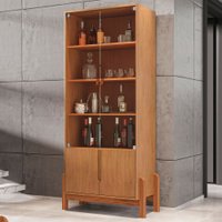 Cristaleira Lizz 2 Portas 3 Prateleiras Cedro - Casa D
