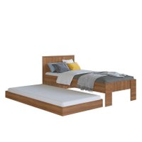 Cama Solteiro e Cama Auxiliar 90 Los Angeles Nogal
