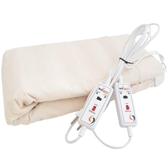 Lençol Térmico Elétrico King Size Tradicional De Casal 127V Branco