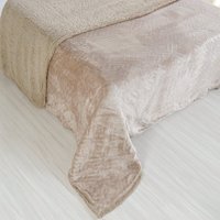 Manta Sherpa Realce Queen Dupla Face 220x240cm Mocha