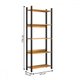 Estante p/ Livros Nobre 5 Prateleiras Estilo Industrial Freijó/Black - Panorama Móveis