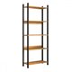 Estante p/ Livros Nobre 5 Prateleiras Estilo Industrial Freijó/Black - Panorama Móveis