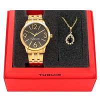 Kit Relógio Feminino Tuguir Analógico TG148-4C Dourado C/ Brinde