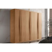 Guarda Roupa Casal 6 Portas e 2 Gavetas Grécia Naturale - Rufato