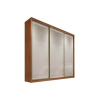 Guarda Roupa Casal 3 Portas e 4 Gavetas Sollo/Logan Freijo Cumaru c/ Fendi - Novo Horizonte