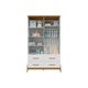 Quarto Infantil Completo Guti Peças (1 G Roupa + 1 Berço + 1 Cômoda) Branco/Amendoa - Peroba