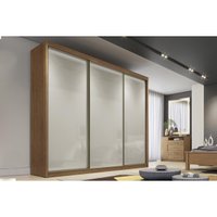 Guarda Roupa Casal 3 Portas de Correr e 6 Gavetas Diamond/Londres Cumaru/Fendi - Novo Horizonte