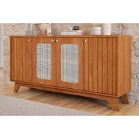 Buffet de Sala Jantar Isa c/ Tela 4 Portas Cinamomo - Cimol