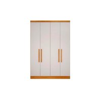 Modulado de Quarto Guarda Roupa c/ 4 Portas e 3 Gavetas Rizon/Linea Cumaru/Fendi - Novo Horizonte