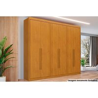 Guarda Roupa Casal 6 Portas e 8 Gavetas Bérgamo Cinamomo - Conquista