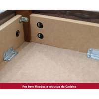 Cadeira Sala de Jantar Nina Kit 6 Un Nature/Veludo Light Linho - Henn