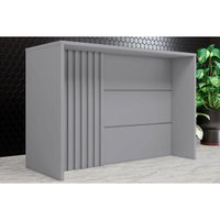 Bancada Ilha Cozinha  Gourmet Americana Cinza - Henn
