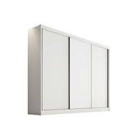 Guarda Roupa Solteiro 3 Portas e 8 Gavetas Sollo/Logan Branco - Novo Horizonte