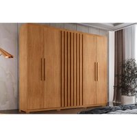 Guarda Roupa Solteiro 6 Portas e 2 Gavetas c/ Pés Cairo Naturale - Rufato