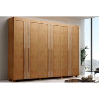 Guarda Roupa Casal 6 Portas e 6 Gavetas c/ Pés Lucca Premium Naturale - Rufato