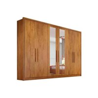 Guarda Roupa Casal 6 Portas e 8 Gavetas c/ Espelho Rizon/Linea Cumaru - Novo Horizonte
