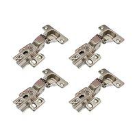 Multiuso Quarto Kit Dobradiça de Guarda Roupa 35mm Dormitório Alta c/ Amortec c/ 4 un O972 Prata - Henn