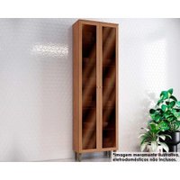 Cristaleira de Cozinha Requinte c/ 2 Portas de Vidro 71x230cm Nature - Henn