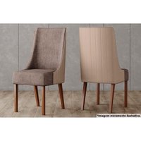 Cadeira Sala de Jantar Ivy Kit 2 Un Nature/Courano/Bege/Cacao - Henn