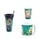 Kit 3 itens Minions, copo, caneca, copo com canudo 2x1