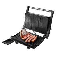 Grill Elétrico com Coletor de Gordura Preto/Inox - Be Smart