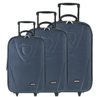 Conjunto de Malas Tonin Linha Retrô (P + M + G) Azul