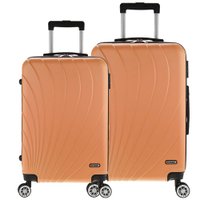 Conjunto Malas Rígidas Tonin Linha Safira (P + M) Pêssego
