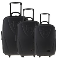 Conjunto de Malas Tonin Linha Retrô (P + M + G) Preto