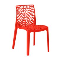 Cadeira de Jantar Gruvyer Design em Polipropileno - Vermelho