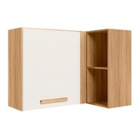 Armario Aereo Canto 89 cm 16984 Freijo Off White Cristal Nicioli
