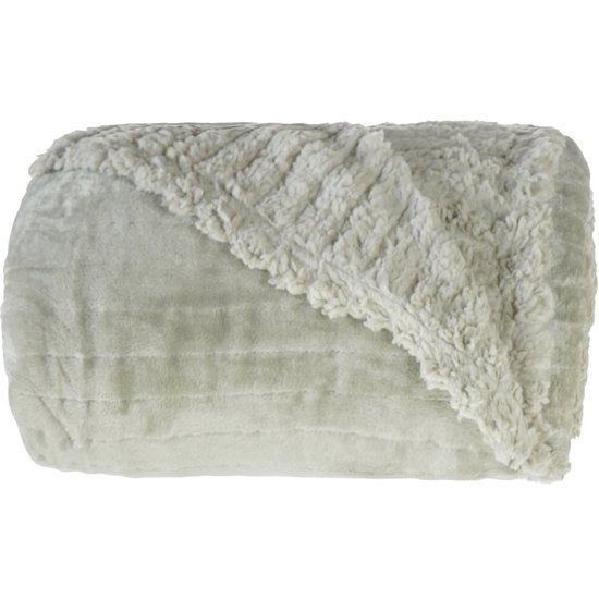 Cobertor Queen Sherpa Toque Pele de Carneiro Dupla Face 220x240cm Olive