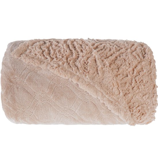 Cobertor Queen Sherpa Toque Pele de Carneiro Dupla Face 220x240cm Caramelo