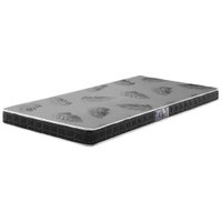 Colchão Solteiro Espuma D20 Querubin 78x188x12 Dupla Face Liso Cinza/Preto