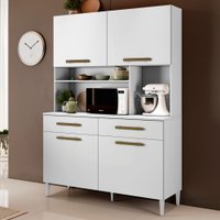 Armário de Cozinha Ceara 4 Portas 2 Gavetas Branco - Panorama Móveis