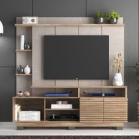 Estante para TV Até 60 Polegadas 2 Portas Carvalho Oak/Petra - Decibal