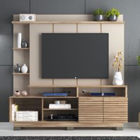 Estante para TV Até 60 Polegadas 2 Portas Carvalho Oak/Cristalo - Decibal