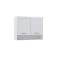 Armário Aéreo Maleiro Modulado 97cm 2 Portas Alpes Luciane Móveis Branco